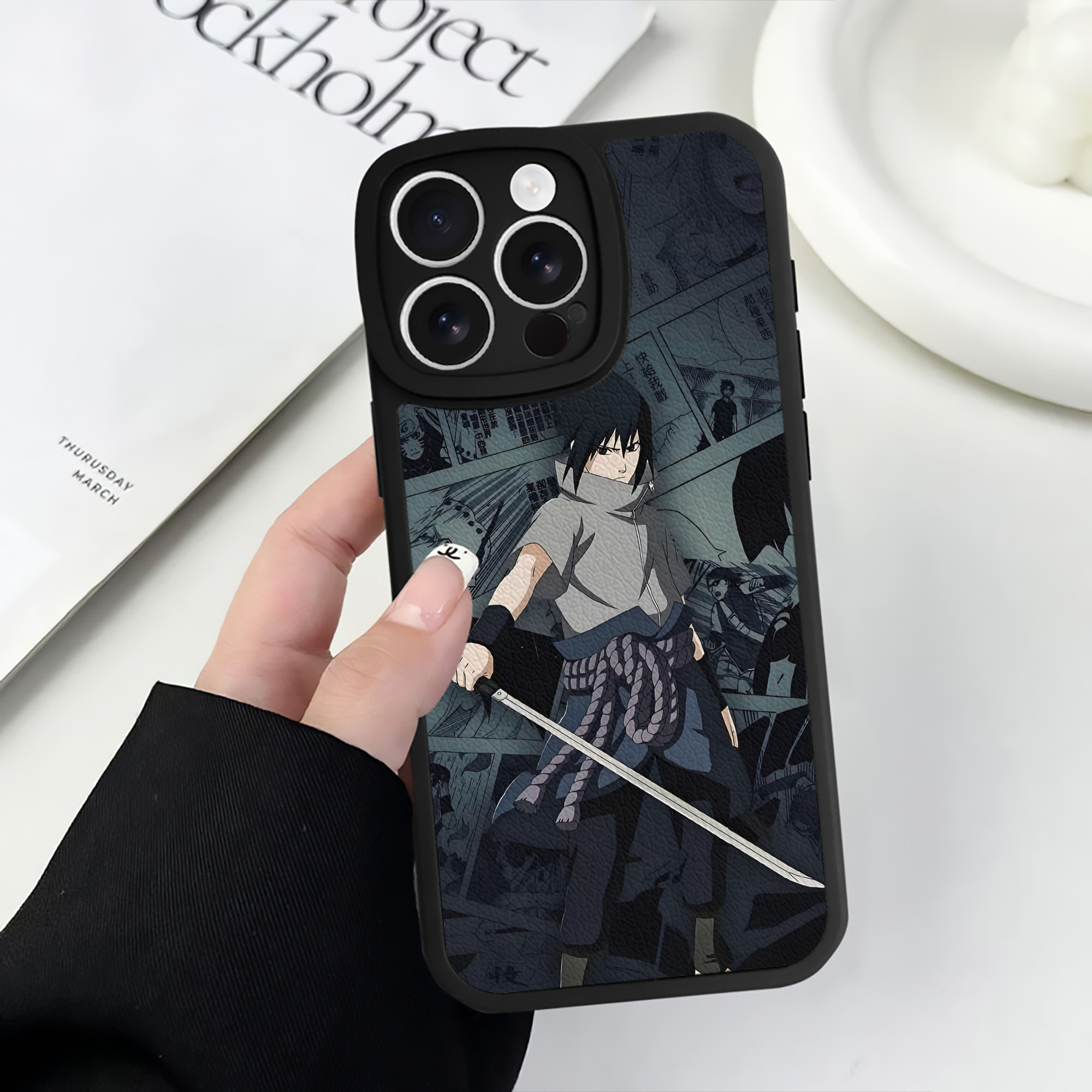 （画像用） NARUTO -ナルト- NARUTO -ナルト- 疾風伝 【iPhone 16シリーズ対応】シリコンスマホケース（レザー調） 材質：シリコン